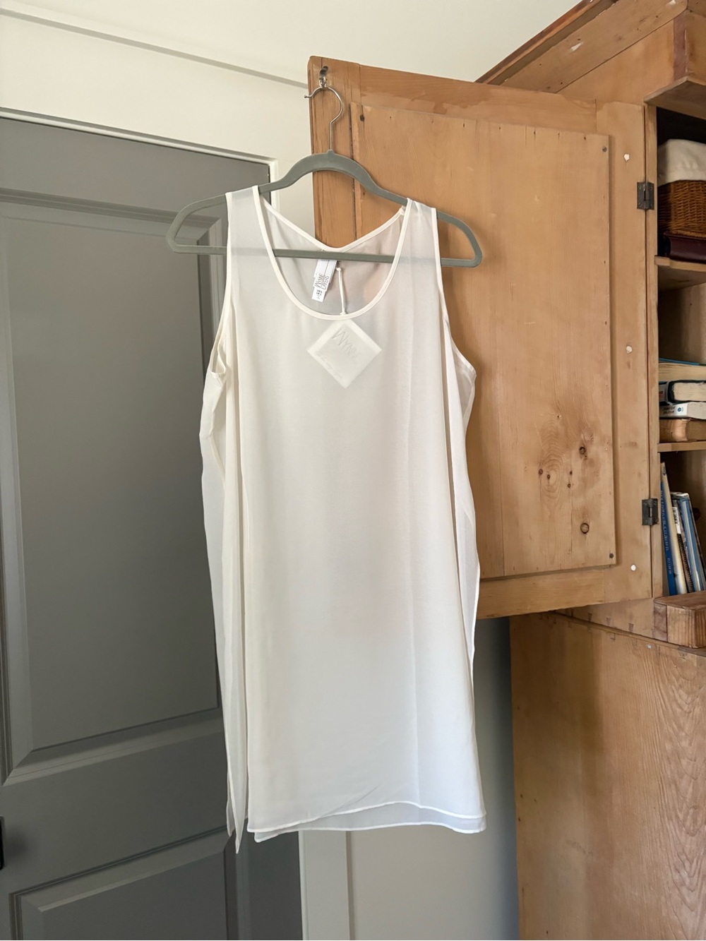 Women’s White Sleeveless Tank Tunic - Lightweight Layering Top